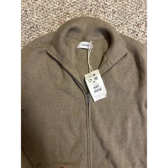 Jules Men's Zip Up Sweater XS Made In France 100% Cotton - Picture 5 of 5